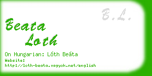 beata loth business card